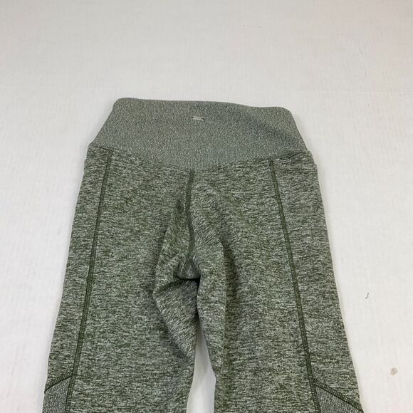 Victorias Secret Pink Cozy High Rise Leggings Green Pull On Side Pockets Size XS - Picture 11 of 12